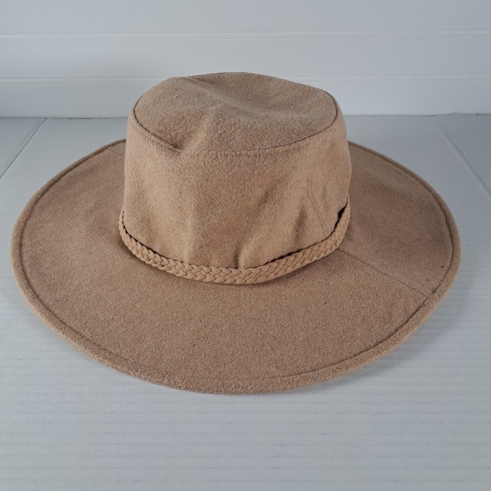 ASN The Harper Floppy Boater Hat Womens Wool Blend Felt Wide Brim Sun Adjustable
